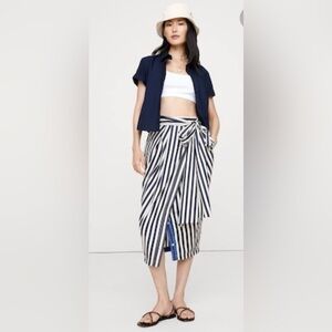 NWOT Banana Republic Cotton Poplin Midi Skirt Sz 18.